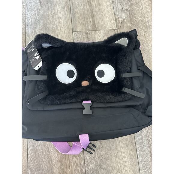 Sanrio Chococat Black Fuzzy Messenger Bag NWT - Picture 10 of 13